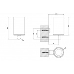 Gessi 316 Uchwyt naścienny Steel brushed 54707.239 / 54707239