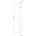 Gessi 316 Wąż prysznicowy 1,50 m black metal brushed pvd 54137.707