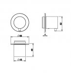 Gessi 316 Wellness Zawór odcinający termostatyczny ścienny element zewnętrzny steel brushed 54564.239