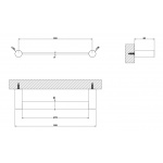 Gessi 316 Wieszak na ręcznik 30 cm Steel brushed 54797.239 / 54797239