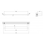 Gessi 316 Wieszak na ręcznik 45 cm Steel brushed 54800.239 / 54800239