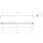 Gessi 316 Wieszak na ręcznik 60 cm Steel brushed 54803.239 / 54803239