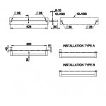 Gessi 316 Wieszak na ręczniki 60 cm do mocowania na szkle steel brushed 54925.239