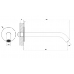 Gessi 316 Wylewka ścienna Steel Brushed 54110.239 / 54110239