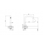 Gessi 316 Wylewka umywalkowa jednootworowa Steel Brushed 54091.239 / 54091239