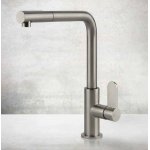 Gessi Acciaio Bateria kuchenna z obrotową i wyciąganą wylewką Steel Brushed 60537.239