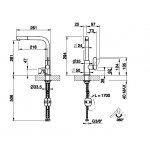 Gessi Acciaio Bateria kuchenna z obrotową i wyciąganą wylewką Steel Brushed 60537.239