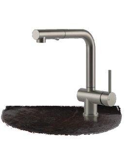 Gessi Acciaio Bateria kuchenna z obrotową i wyciąganą wylewką Steel Brushed 60600.239