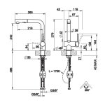 Gessi Acciaio Bateria kuchenna z obrotową i wyciąganą wylewką Steel Brushed 60600.239