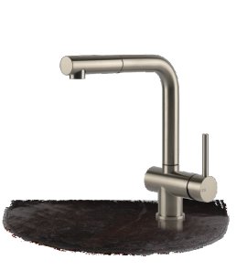 Gessi Acciaio Bateria kuchenna z obrotową i wyciąganą wylewką Steel Brushed 60598.239