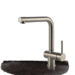 Gessi Acciaio Bateria kuchenna z obrotową wylewką Steel Brushed 60596.239