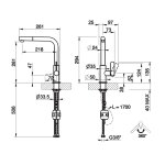 Gessi Acciaio Bateria kuchenna z obrotową wylewką Steel Brushed 60538.239