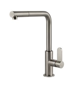 Gessi Acciaio Bateria kuchenna z obrotową i wyciąganą wylewką Steel Brushed 60537.239