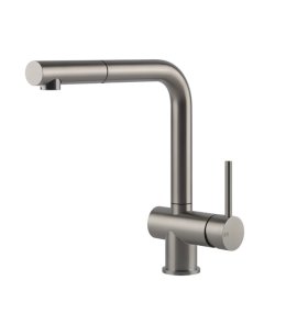 Gessi Acciaio Bateria kuchenna z obrotową i wyciąganą wylewką Steel Brushed 60598.239