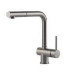 Gessi Acciaio Bateria kuchenna z obrotową i wyciąganą wylewką Steel Brushed 60598.239