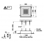 Gessi Afilo Rozeta wykończeniowa do systemu prysznicowego podtynkowy 500x500 mm Biały 57012.279 / 57012279