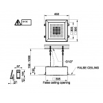 Gessi Afilo System prysznicowy podtynkowy 300x300 mm Biały 57305.279 / 57305279