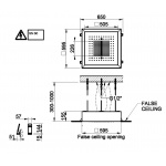 Gessi Afilo System prysznicowy podtynkowy 500x500 mm Biały 57509.279 / 57509279