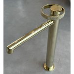  Gessi Anello Bateria umywalkowa wysoka z długą wylewką bez korka Brass PVD 63306.710