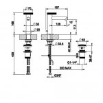 Gessi Anello Bateria umywalkowa jednootworowa z korkiem chrom 63301.031