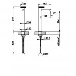 Gessi Anello Bateria umywalkowa jednootworowa wysoka z krótką wylewką bez korka chrom 63304.031