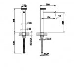 Gessi Anello Bateria umywalkowa jednootworowa wysoka z długą wylewką bez korka chrom 63306.031