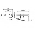 Gessi Anello Bateria umywalkowa ścienna z długą wylewką bez korka część zewnętrzna chrom 63389.031