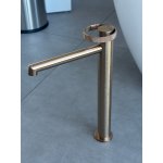  Gessi Anello Bateria umywalkowa wysoka z długą wylewką bez korka Warm Bronze Brushed PVD 63306.726