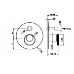 Gessi Anello Bateria wannowa/prysznicowa ścienna z przełącznikiem 2-drożnym część zewnętrzna chrom 63377.031