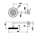 Gessi Anello Deszczownica z ramieniem ściennym chrom 63448.031