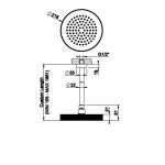 Gessi Anello Deszczownica z ramieniem sufitowym chrom 63450.031