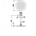 Gessi Anello Deszczownica z ramieniem sufitowym chrom 63352.031
