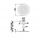 Gessi Anello Deszczownica z ramieniem sufitowym chrom 63350.031
