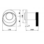 Gessi Anello Element sterujący baterii umywalkowej ścienny 1-kierunkowy część zewnętrzna chrom 63409.031