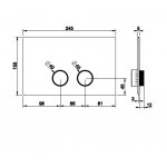 Gessi Anello Przycisk spłukujący chrom 54623.031
