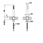 Gessi Anello Słuchawka z wężem prysznicowym chrom 63327.031