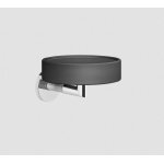 Gessi Anello Uchwyt ścienny z czarną mydelniczką chrom 63702.031