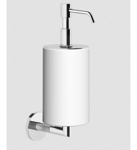 Gessi Anello Uchwyt ścienny na biały dozownik mydła chrom 63713.031
