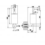 Gessi Anello Uchwyt ścienny na czarny dozownik mydła chrom 63714.031