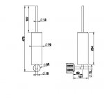Gessi Anello Szczotka do WC wisząca z białą ceramiką chrom 63719.031