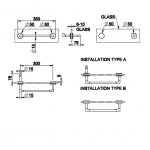 Gessi Anello Wieszak na ręczniki ścienny do mocowania na szkle 30 cm chrom 63824.031
