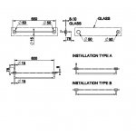 Gessi Anello Wieszak na ręczniki ścienny do mocowania na szkle 60 cm chrom 63828.031