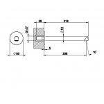 Gessi Anello Wylewka umywalkowa ścienna długa chrom 63404.031