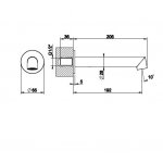 Gessi Anello Wylewka wannowa ścienna chrom 63603.031