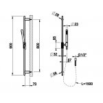 Gessi Anello Zestaw prysznicowy ścienny ze słuchawką, wężem i drążkiem chrom 63484.031