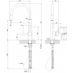 Gessi Bateria kuchenna jednouchwytowa Chrom 20577.031