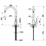 Gessi Neutron Bateria kuchenna jednouchwytowa Chrom 20570.031