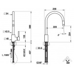 Gessi Neutron Bateria kuchenna jednouchwytowa Chrom 17120.031