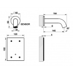 Gessi CESELLO Część zewnętrzna mieszacza ściennego steel brushed 54414.239 / 54414239