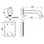 Gessi CESELLO Część zewnętrzna mieszacza ściennego steel brushed 54415.239 / 54415239